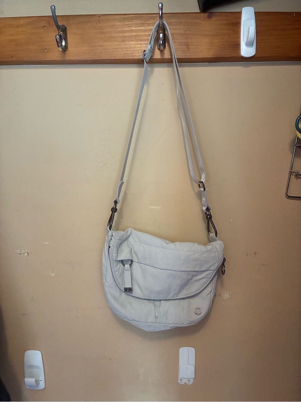 Lululemon Light Gray Crossbody Shoulder Bag